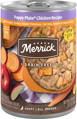 Merrick Grain Free Puppy Plate Chicken Wet Dog Food (12.7oz)