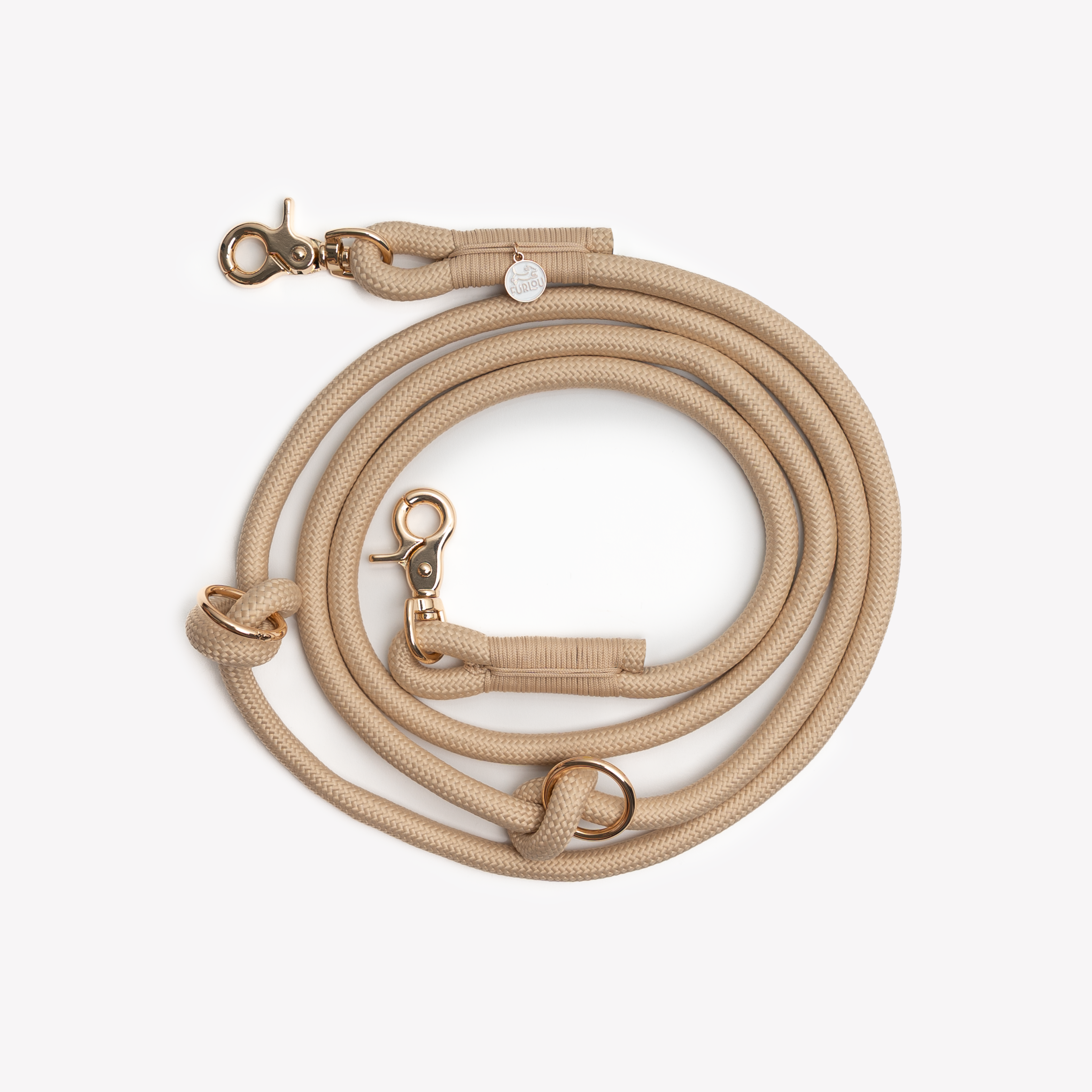 'Tan' - Hands Free Braided Leash