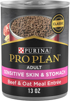 Pro Plan Sensitive Skin & Stomach Wet Dog Food Classic Beef & Oat Meal Entrée (13oz)