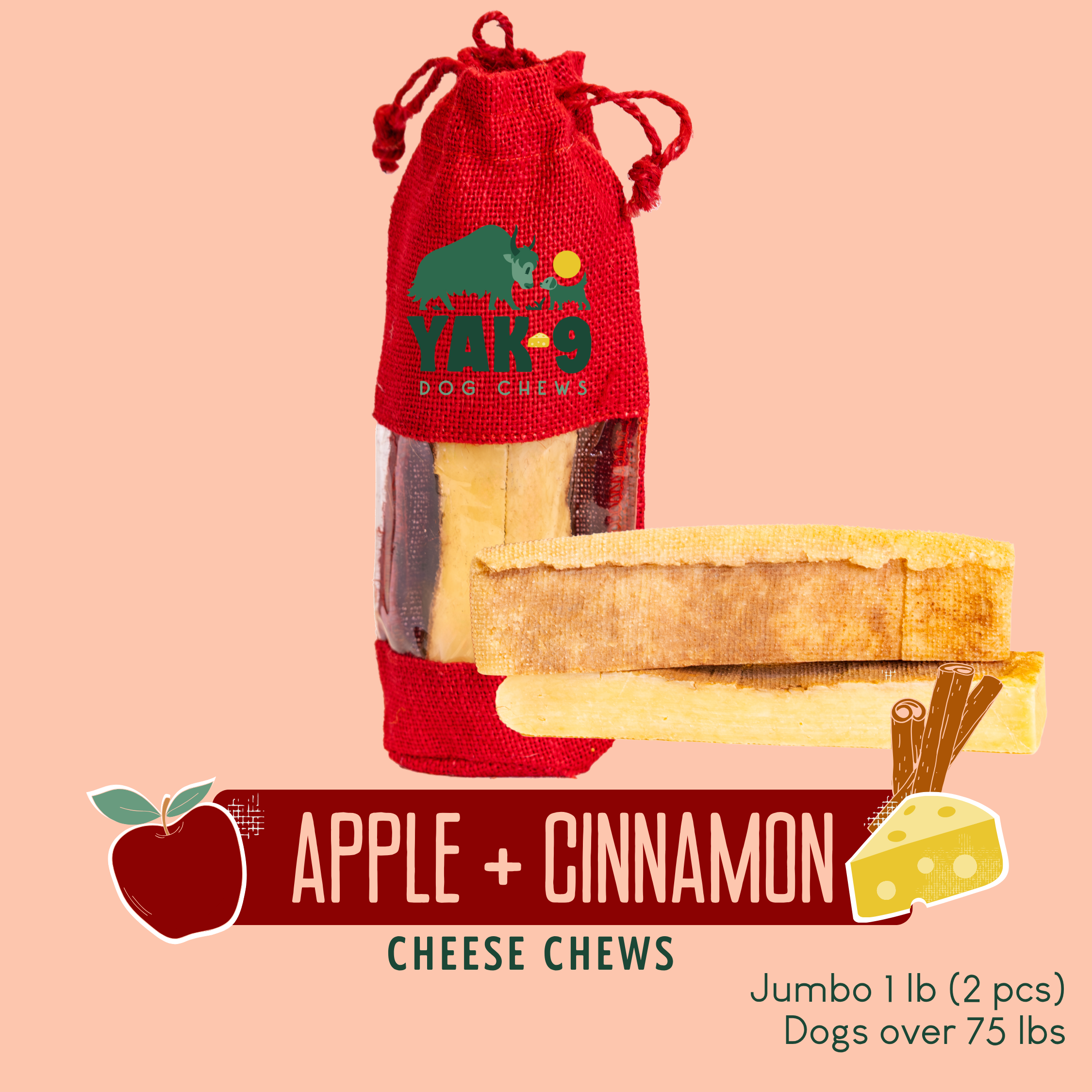 Apple & Cinnamon Chews for Dogs