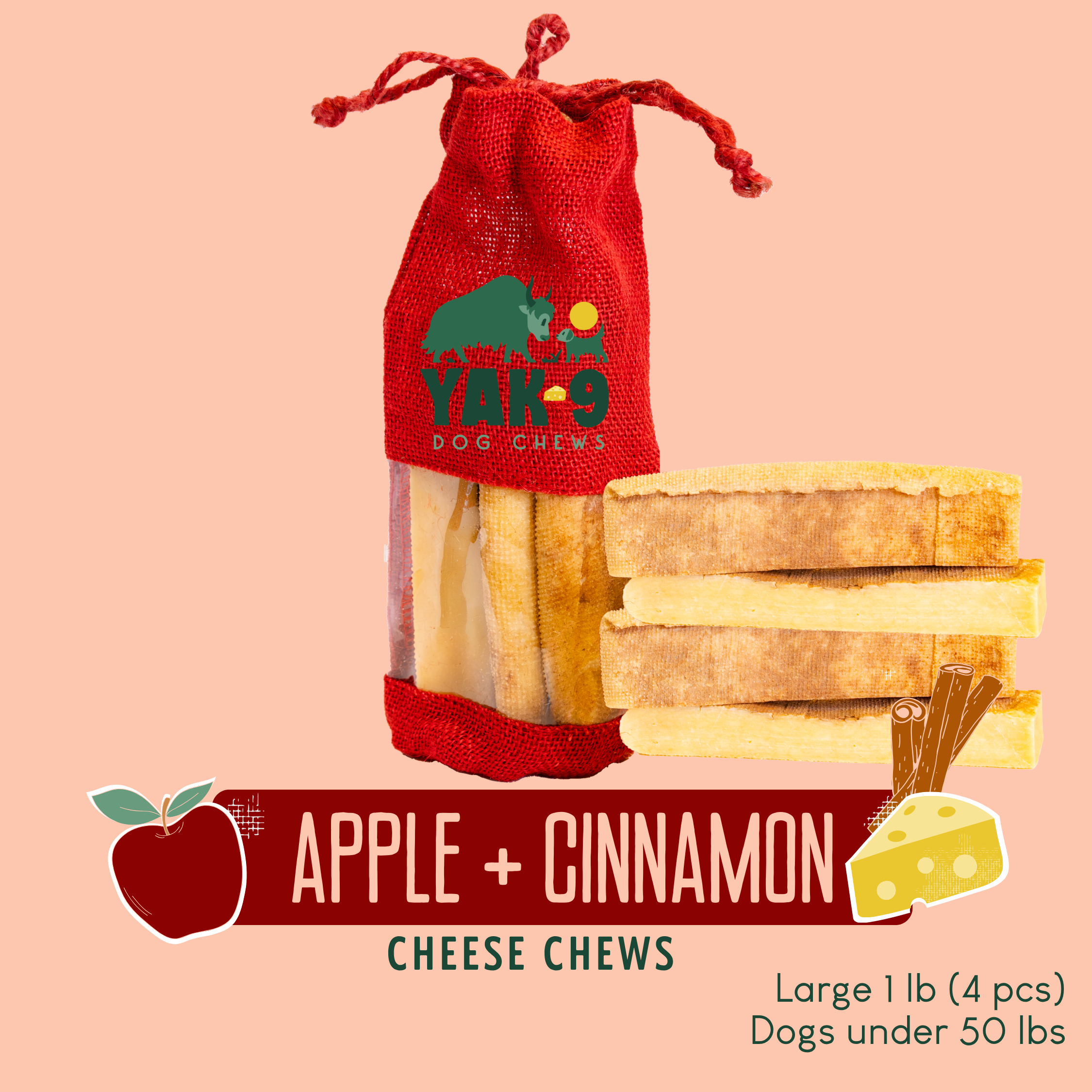 Apple & Cinnamon Chews for Dogs