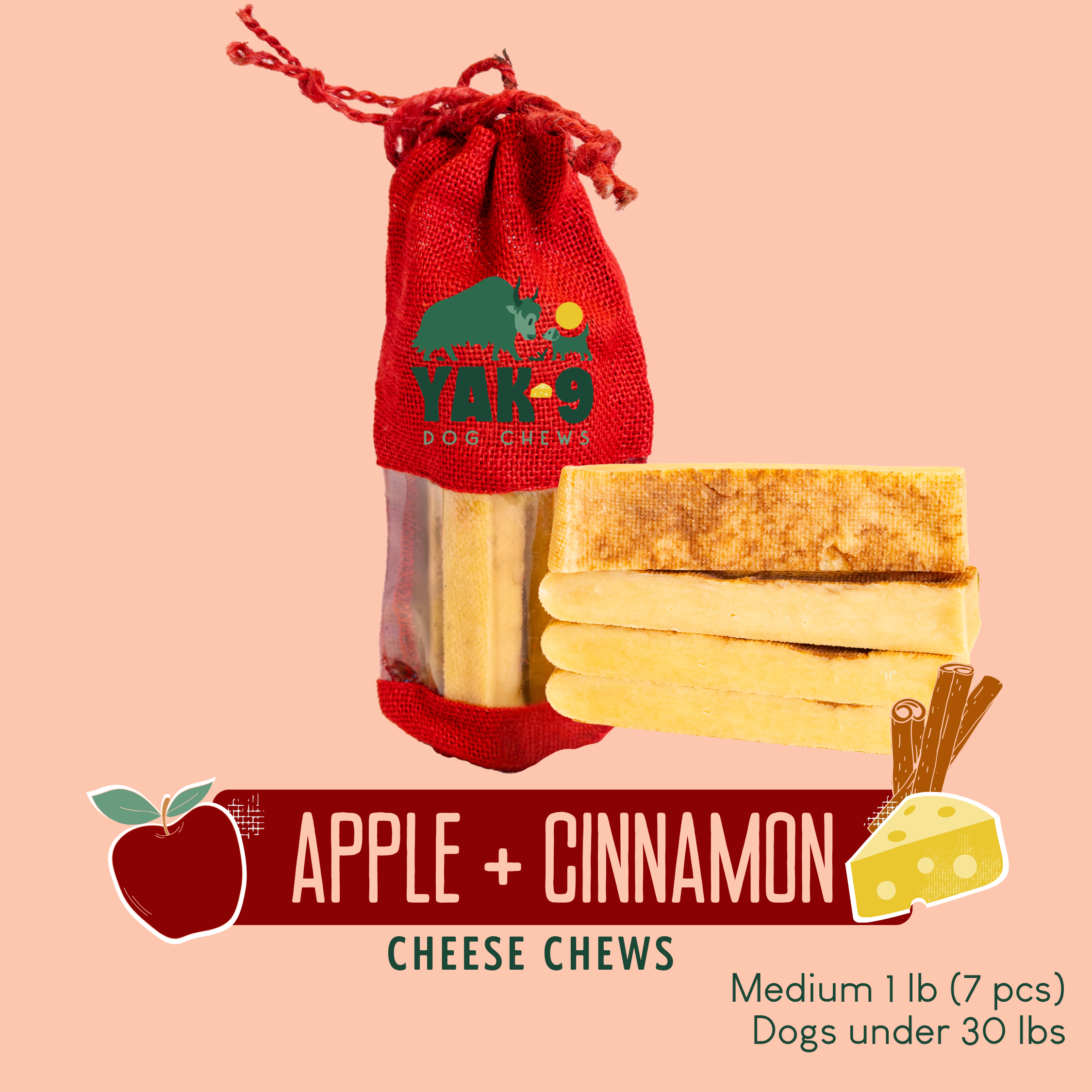 Apple & Cinnamon Chews for Dogs