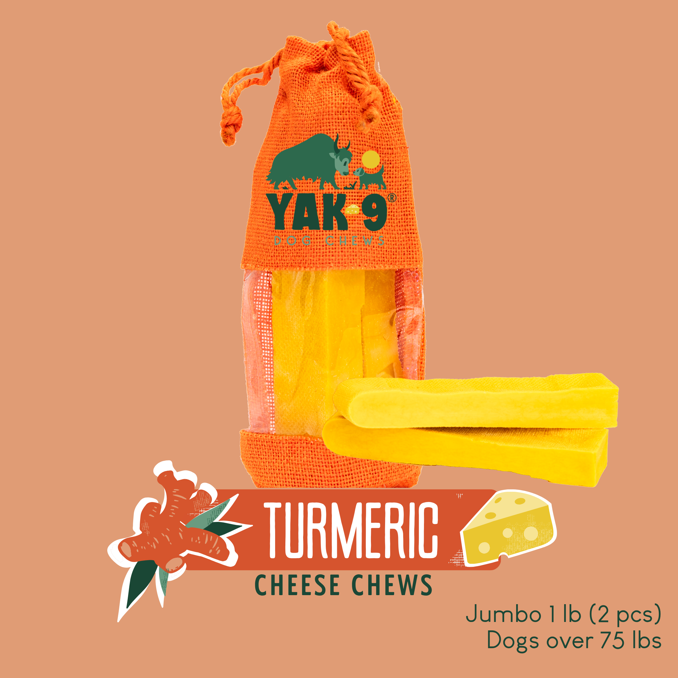 Turmeric Cheese Chews for Dogs