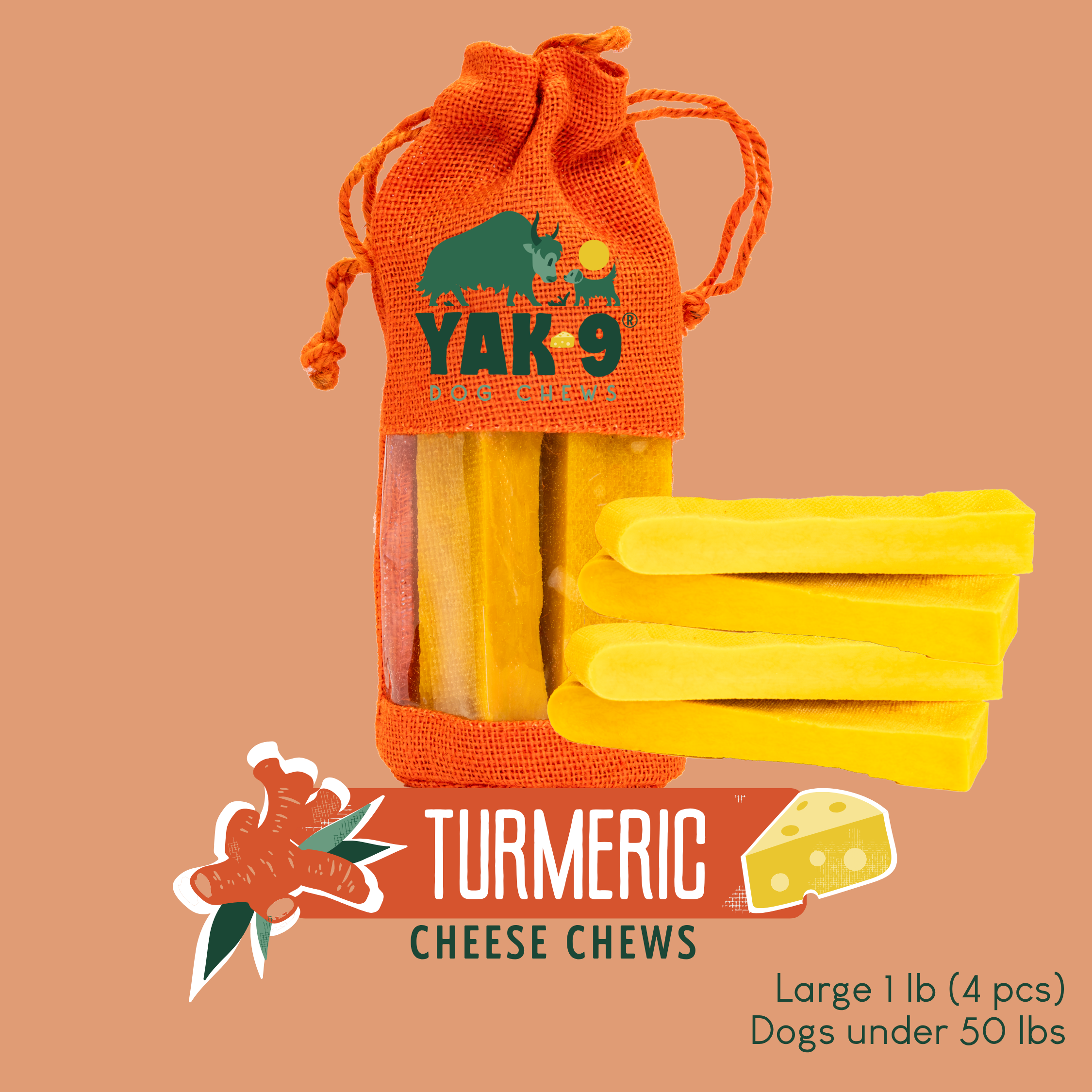 Turmeric Cheese Chews for Dogs