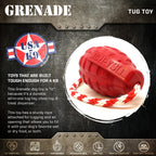 USA-K9 Grenade Rubber Dog Chew Toy | K9 Handler Reward Toy | Blue | USA Made