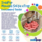 Mandala Softie eTray Shallow Slow Feeder Dog Bowl with Suction Cups |  USA Made