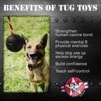USA-K9 Magnum Stars and Stripes Rubber Dog Toy | K9 Handler Reward Toy | USA Made