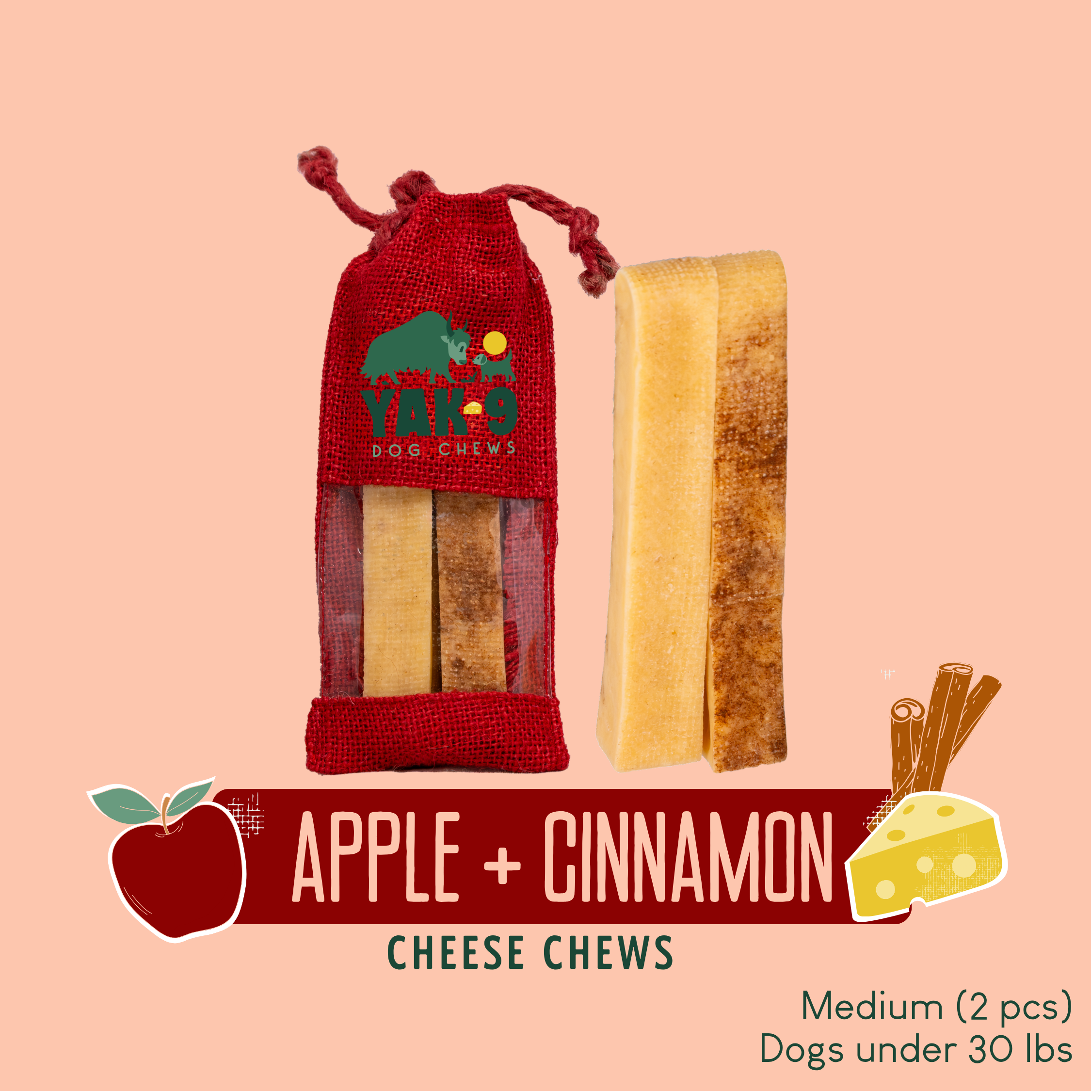 Apple & Cinnamon Chews for Dogs