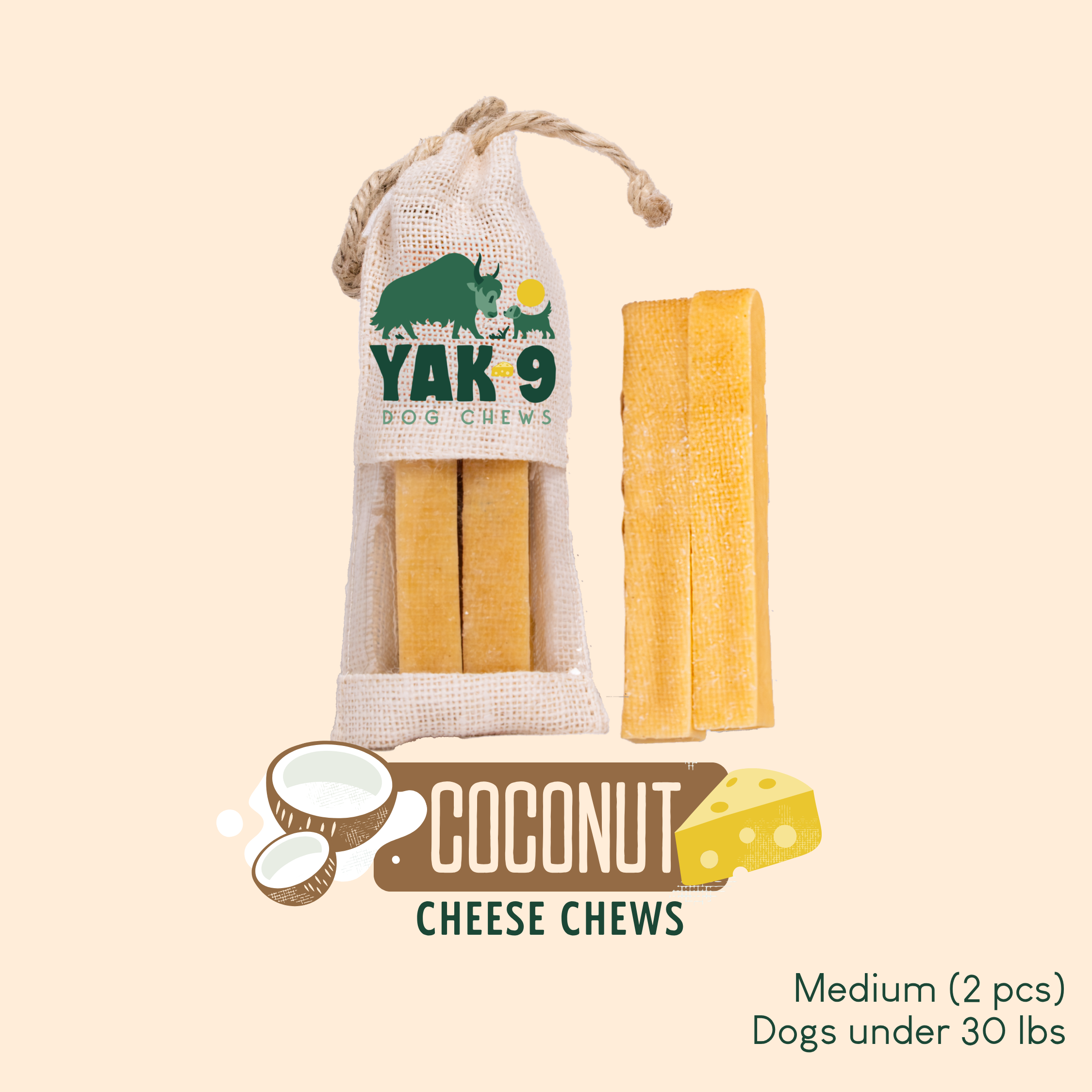 Coconut Cheese Chews for Dogs