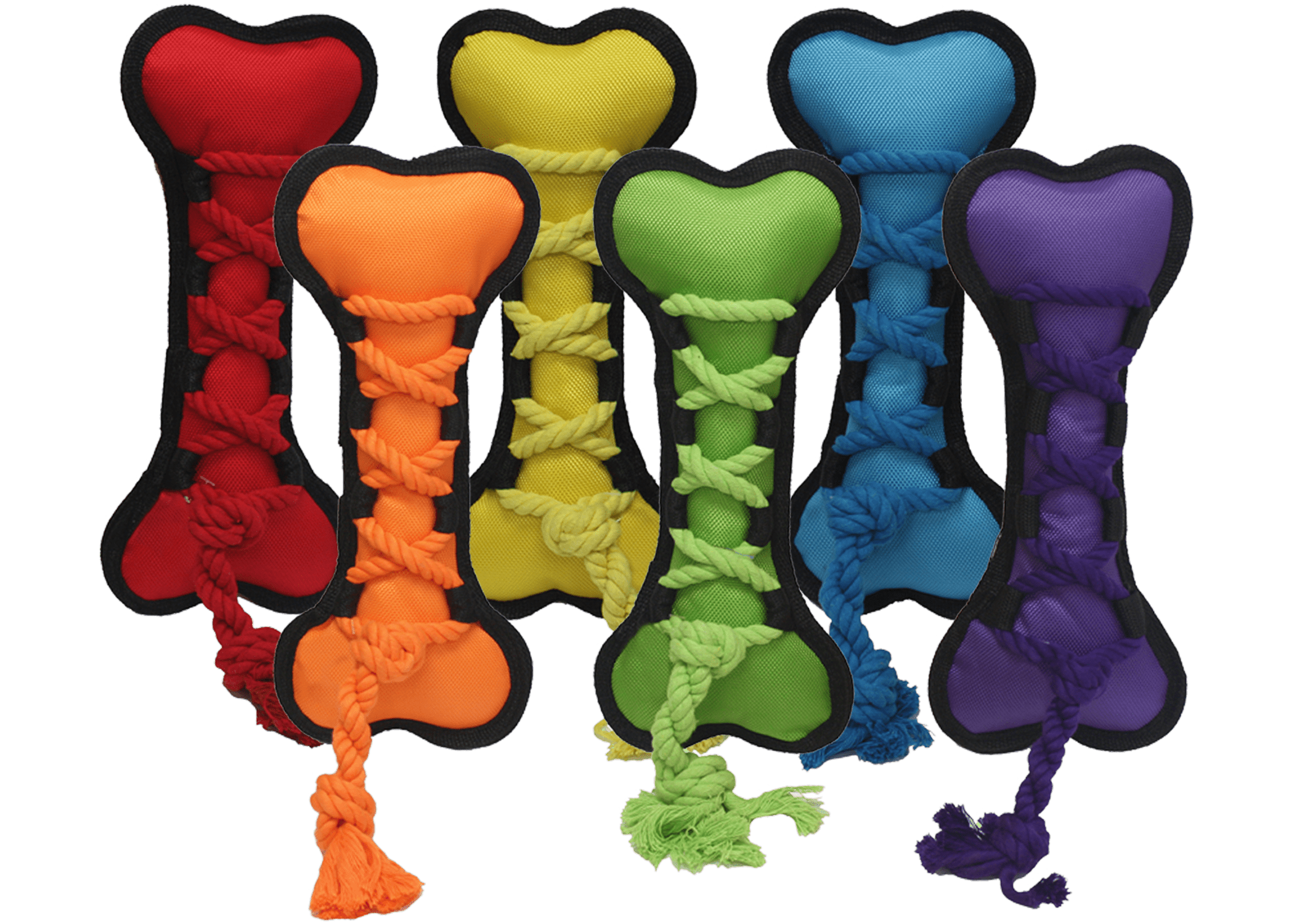 Multipet Cross-Ropes Bone - Assorted Colors 11.5"