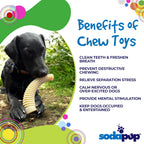 Flufflehorn Dental Antler - Indestructible Nylon Dog Chew Toy XL | USA Made
