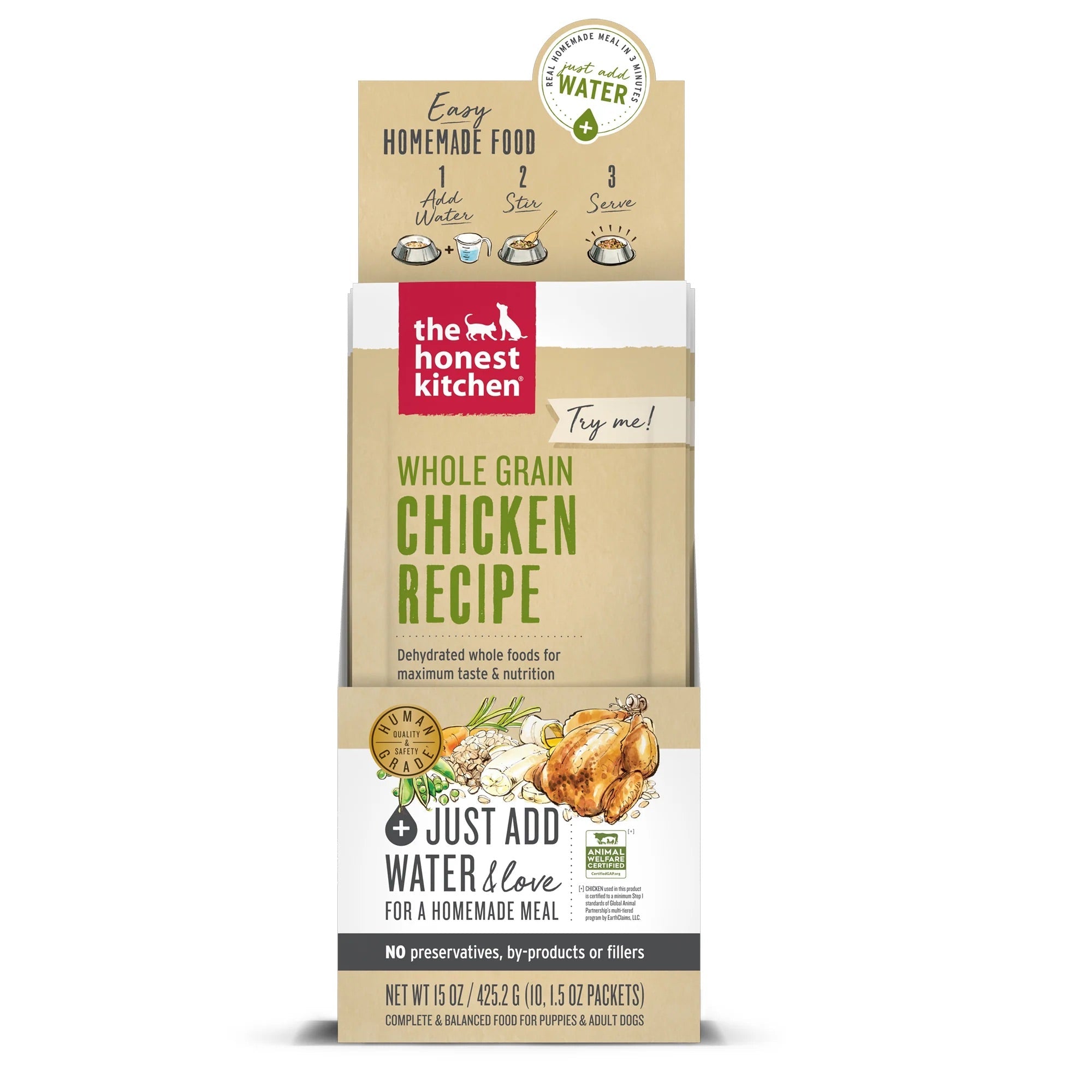 Honest Kitchen Dehydrated Chicken Dog Food (1.5oz)