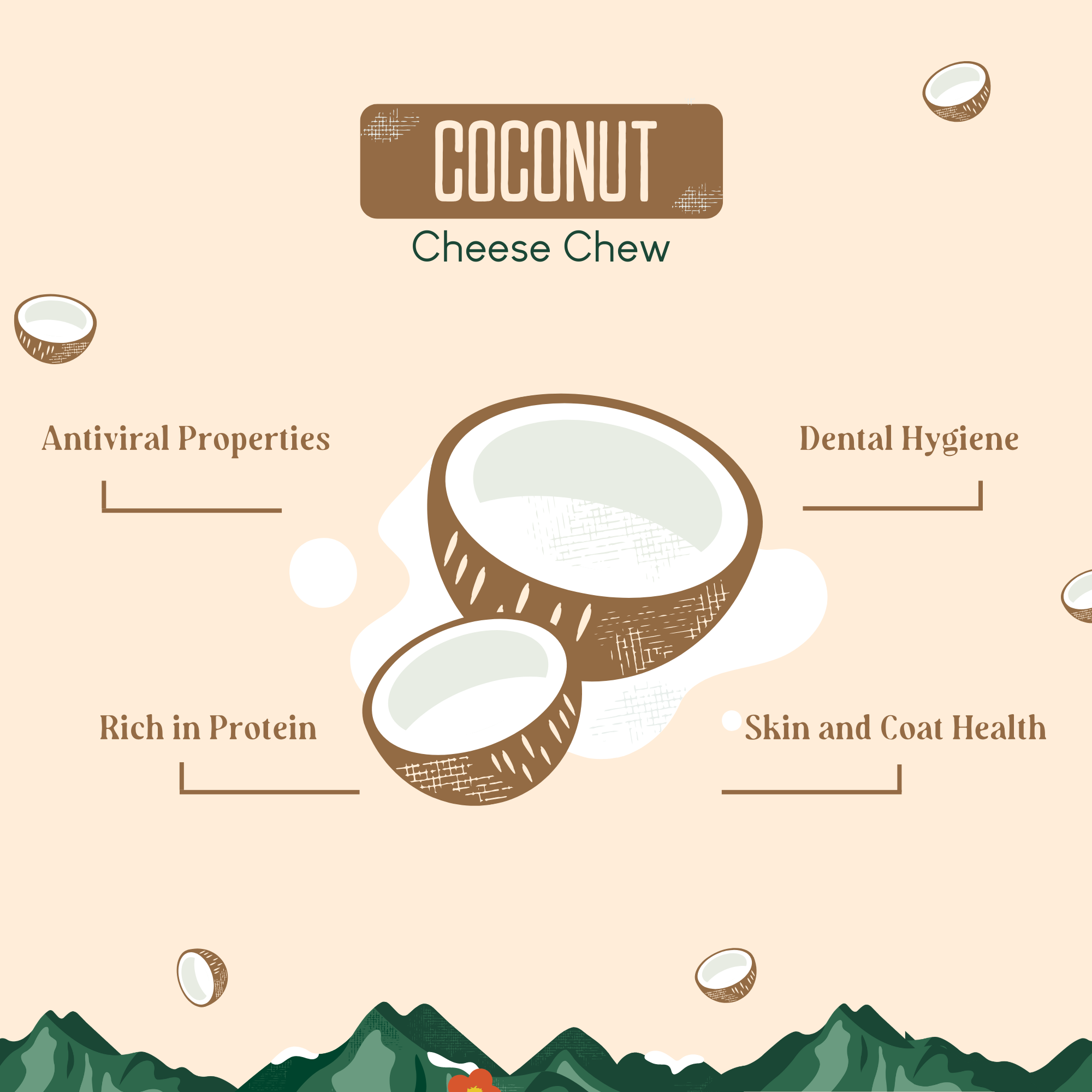 Coconut Cheese Chews for Dogs