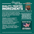 Dave's Naturally Healthy Turkey & Giblets Dinner Paté Wet Cat Food (12.5oz)