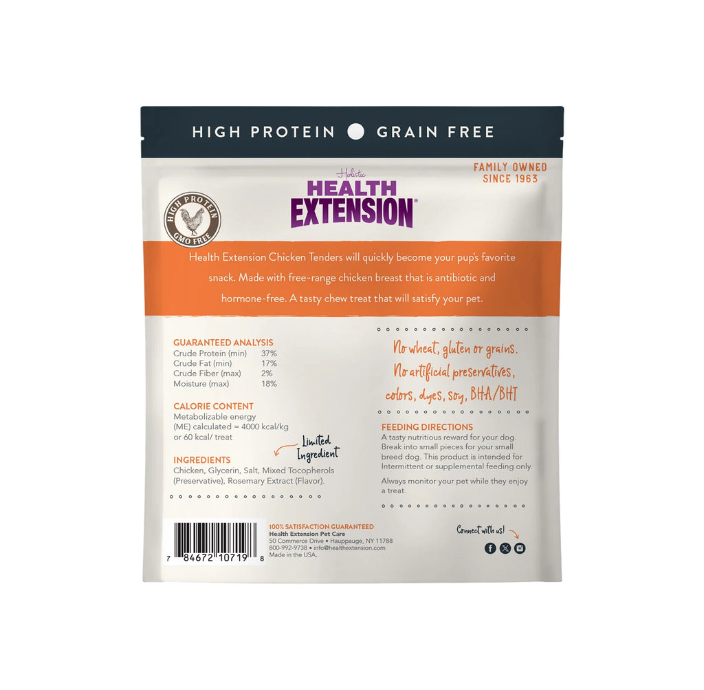 Health Extension Grain Free Gourmet Crispy Chicken Tenders Dog Treat 4oz
