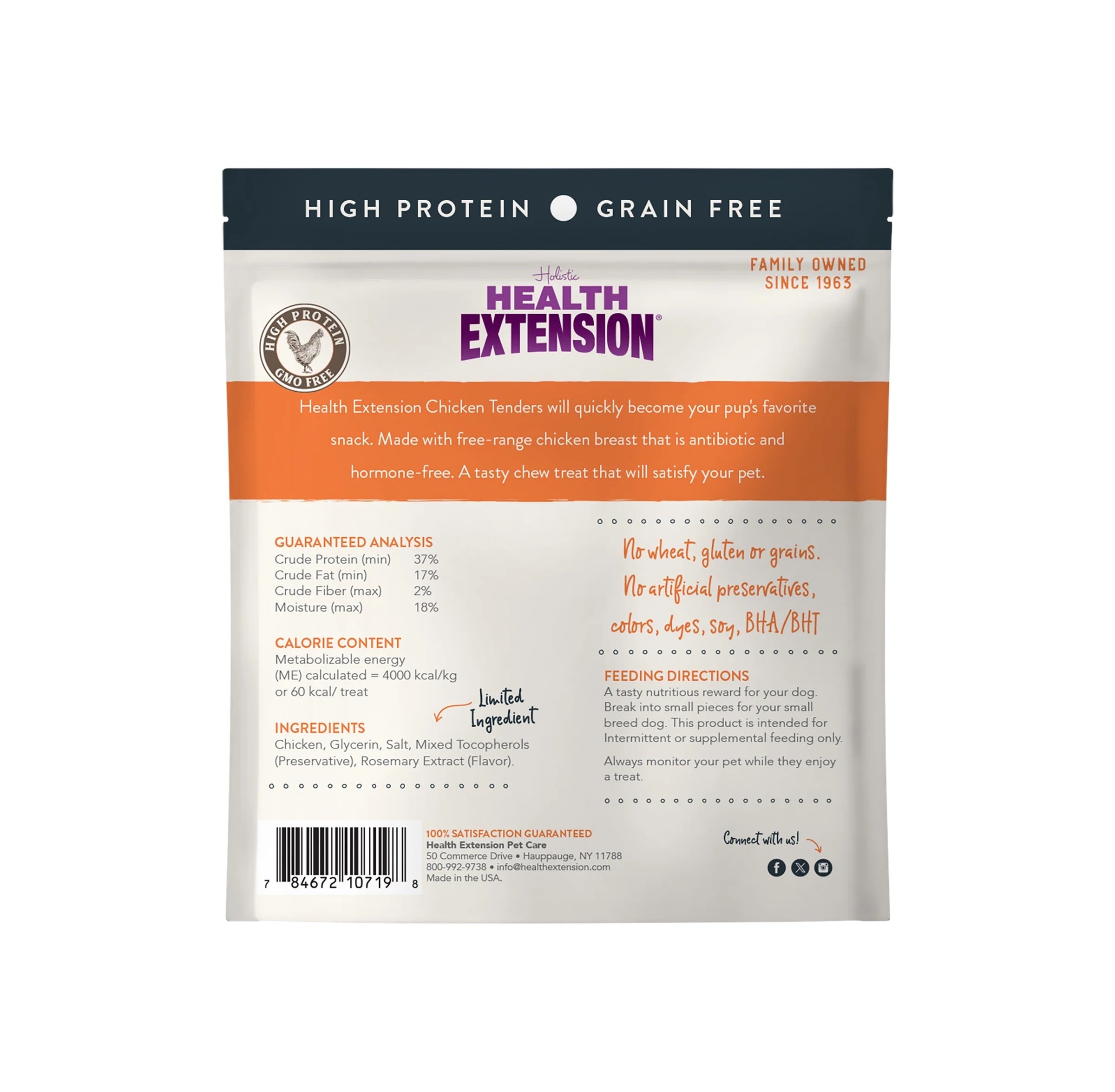 Health Extension Grain Free Gourmet Crispy Chicken Tenders Dog Treat 4oz