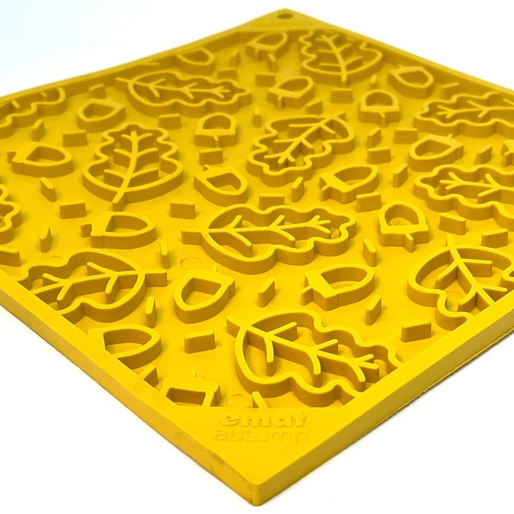 Autumn eMat - Enrichment Lick Mat For Dogs and Cats| Fall Leaves Design | SodaPup
