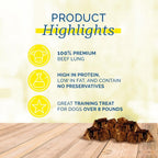 PCI Beef Crunchers Lung Bites Dog Treats (8oz)