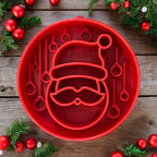 Santa Christmas eBowl Deep Slow Feeder Dog Bowl for Enrichment | USA Made