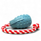 USA-K9 Grenade Shaped Rubber Dog Toy - Chew, Treat Dispenser & Tug Toy | USA