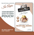Fussie Cat Pouch - Tuna with Small Anchovies in Aspic (2.47oz)