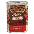 Merrick Chunky Grain Free Adult Big Texas Steak Dinner Wet Dog Food (12.7oz)