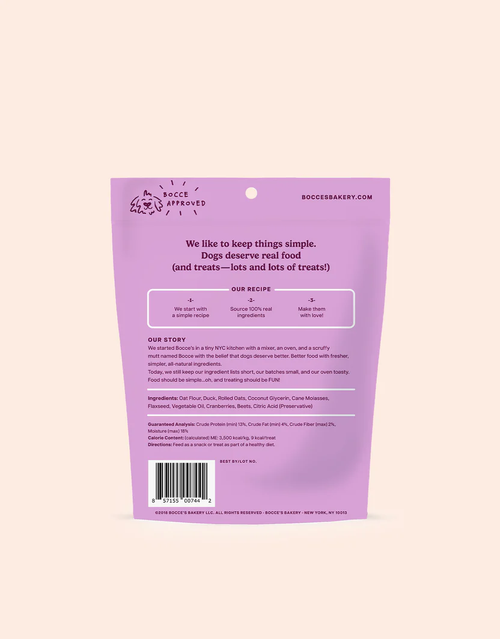 Bocces Soft and Chewy Duck Dog Treats (6oz)